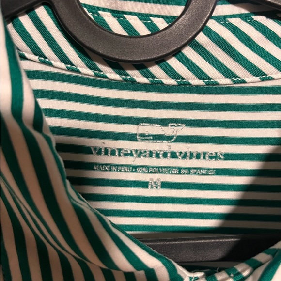 Vineyard Vines Technical Golf Polo - Medium - Stripes Green - Picture 2 of 2